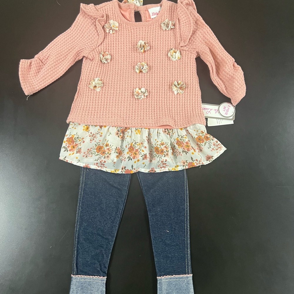 Pink Floral Kids Matching Set